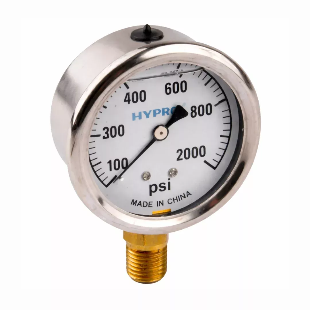 0-2000 PSI Pressure Gauge (Bottom Mount)