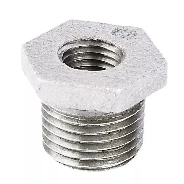 1/2" X 1/4" Galvanized Steel Hex Bushing Fitting