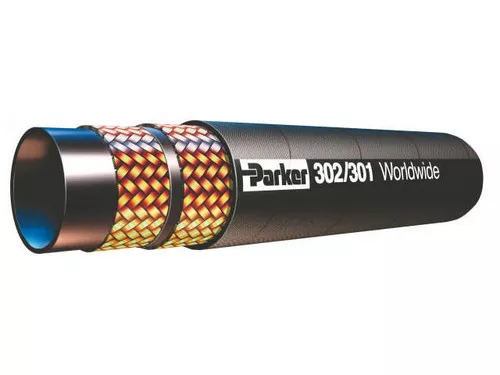 302-8-RL Worldwide Hydraulic Hose 1/2 ID Double Steel Braid Synthetic Rubber Cover Black