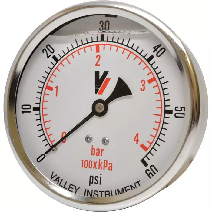 60 PSI Back Mount 4″ SS Pressure Gauge