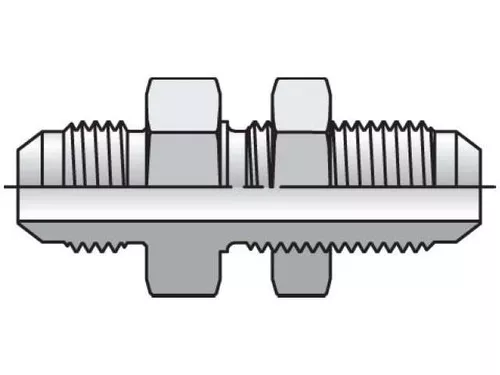 8 WTX-WLN-S Bulkhead Union with Locknut 1/2 JIC Steel