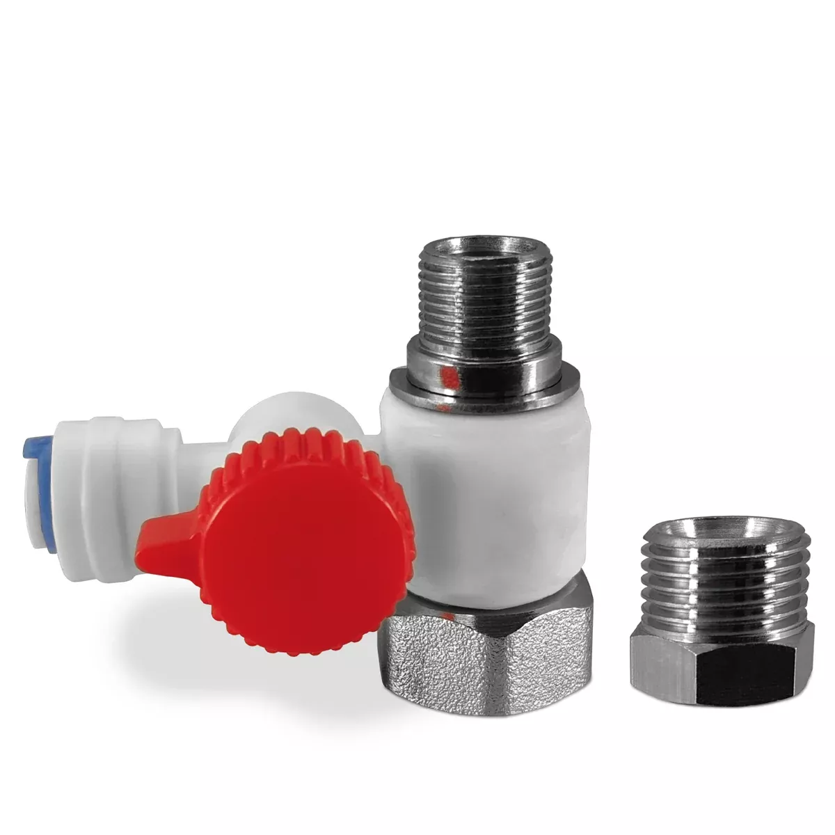 Feed Adapter Valve Quick Connect Fits Both 3/8" & 1/2"