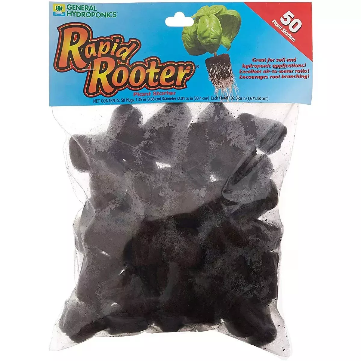 General Hydroponics Rapid Rooter Plugs - 50 Pack