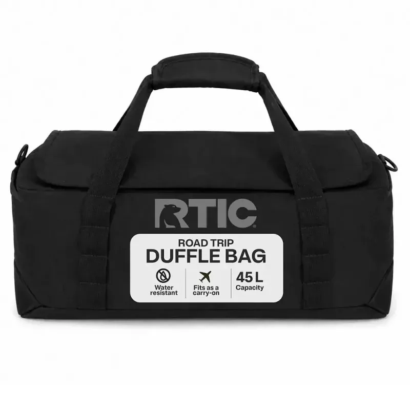 Medium Carry On Structured Collapsible Duffel Bag – Black