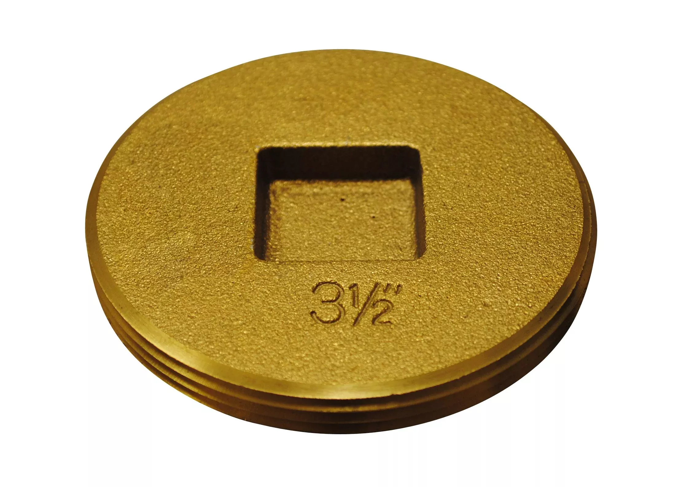 Oatey 3-1/2 in. Brass Cleanout Plug with Raised Countersunk Head in Brass - 42744