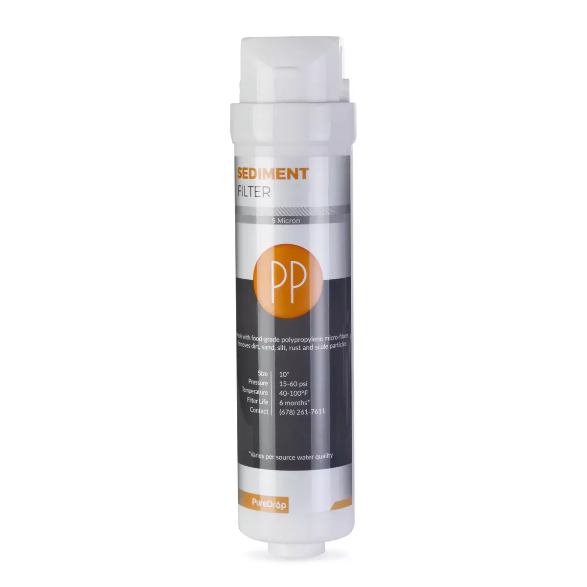PureDrop FP15M Water Filter Replacement Cartridges - Sediment Filter Replacement for CUW4, 5-Micron