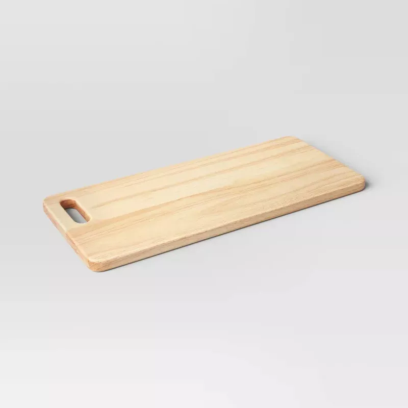 Rubberwood Rectangle Serving Board - Brown